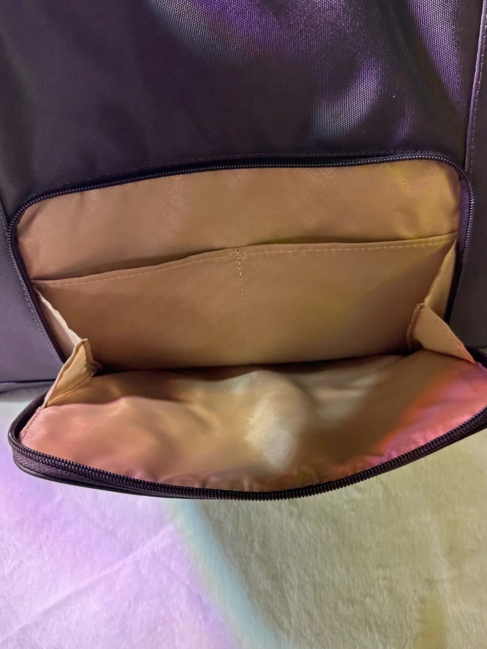 Men's Leather Messenger Bag - Black